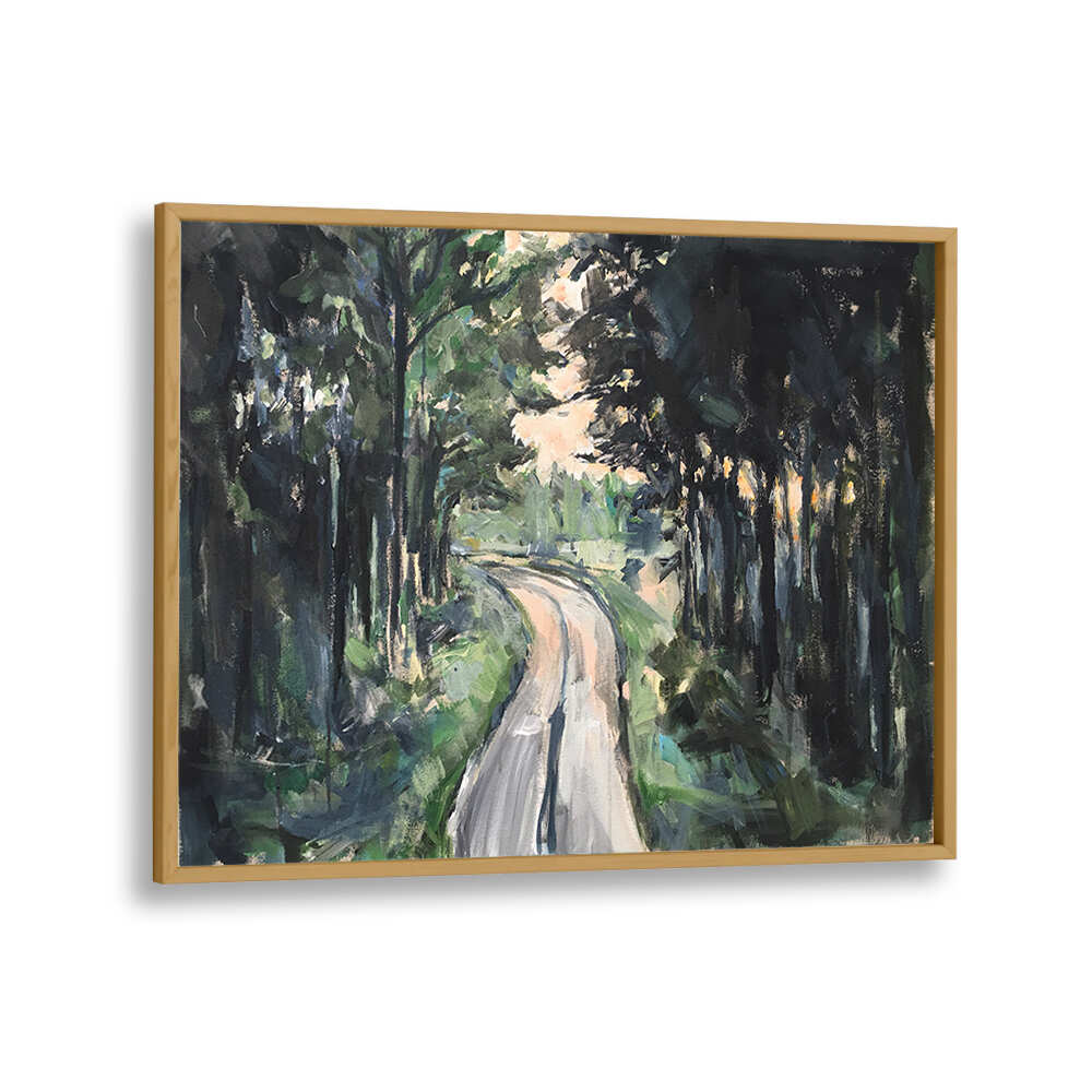 Serene Forest Pathway, Landscape Paintings capturing nature's tranquility, perfect for your home decor.