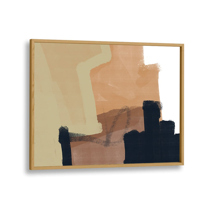 FROZEN ABSTRACT NO III, ABSTRACT PAINTINGS features warm tones and bold shapes, perfect for modern decor.