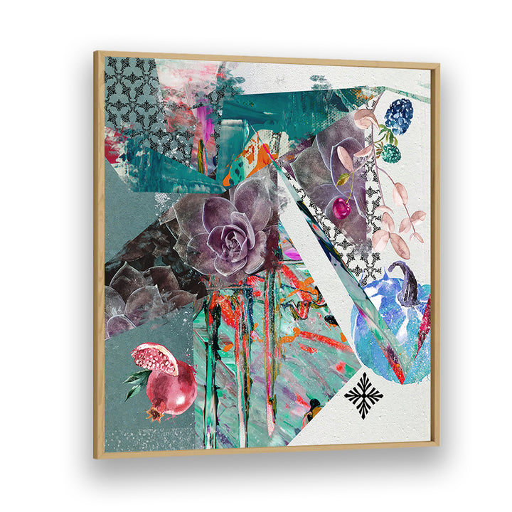 Vibrant GARDEN, ABSTRACT PAINTINGS showcasing colorful floral elements, perfect for elevating home decor.