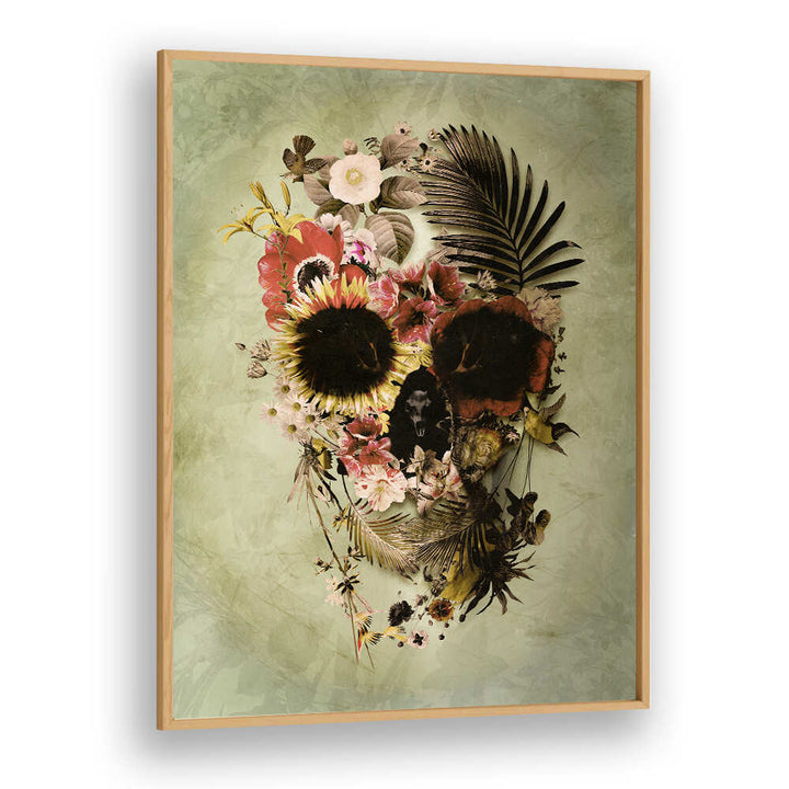 GARDEN SKULL , SURREAL ART PRINTS