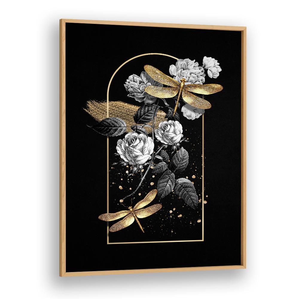 GILDED DRAGONFLIES AND ROSES