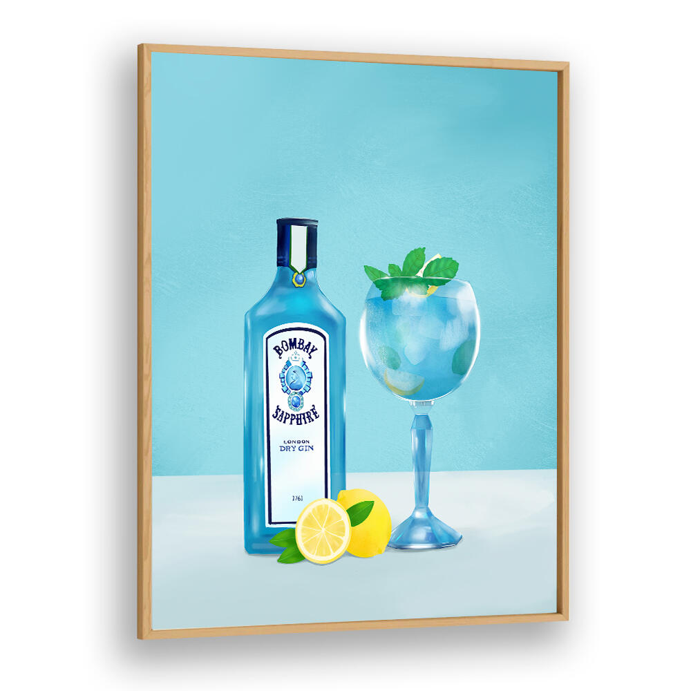 GIN COCKTAIL , BAR art by Oakwood Plain featuring Bombay Sapphire gin and citrus garnish