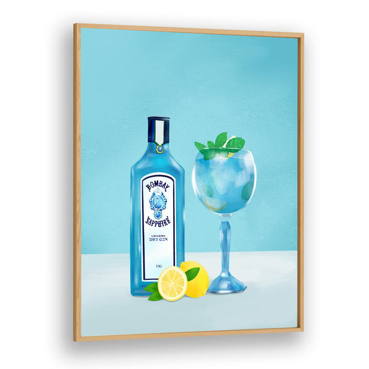 GIN COCKTAIL , BAR art by Oakwood Plain featuring Bombay Sapphire gin and citrus garnish