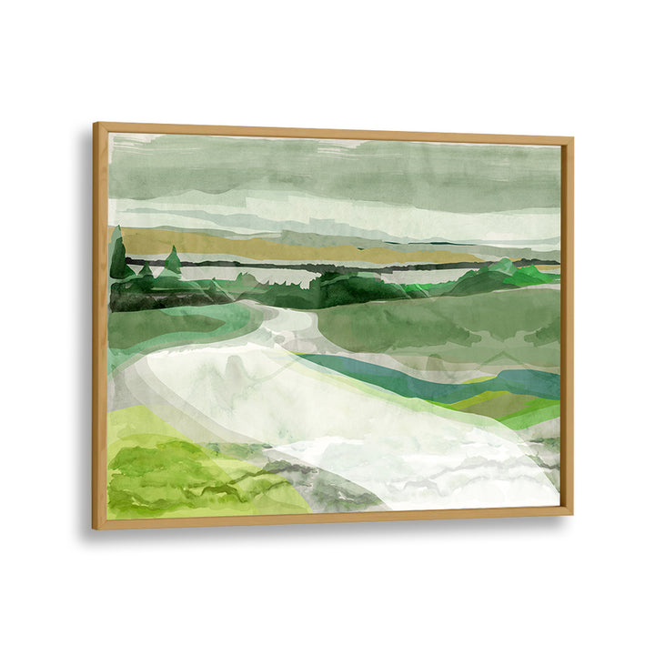 Vibrant GREEN PASTURES I, LANDSCAPE PAINTINGS, showcasing lush greenery and tranquility for your decor.