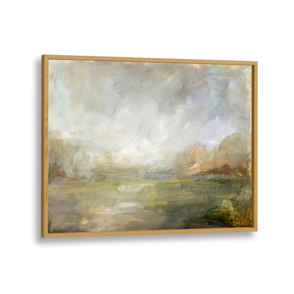 Serene MISTY MORNING VISTA, LANDSCAPE PAINTINGS capturing light and fog, perfect for tranquil living spaces.