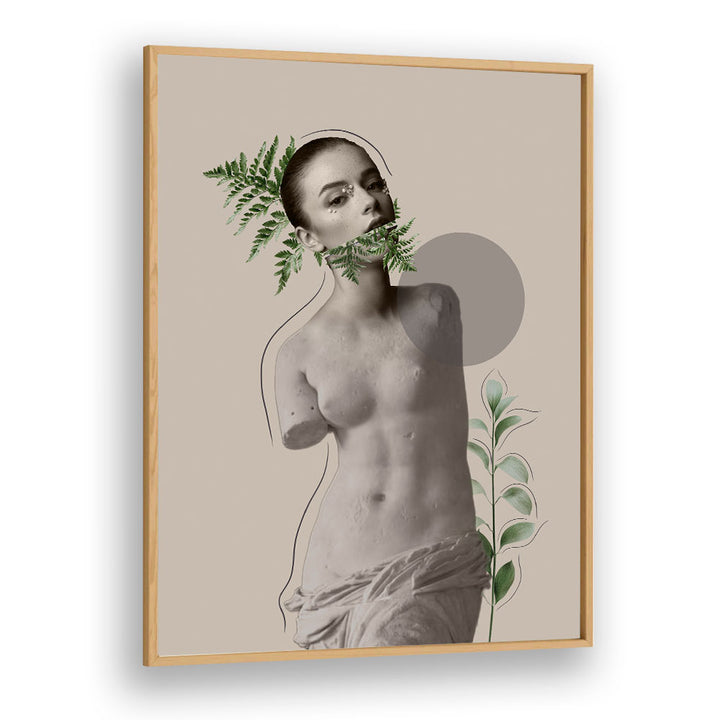 LILI II, PORTRAITS features a striking abstract figure art piece blending human form with nature-inspired elements.