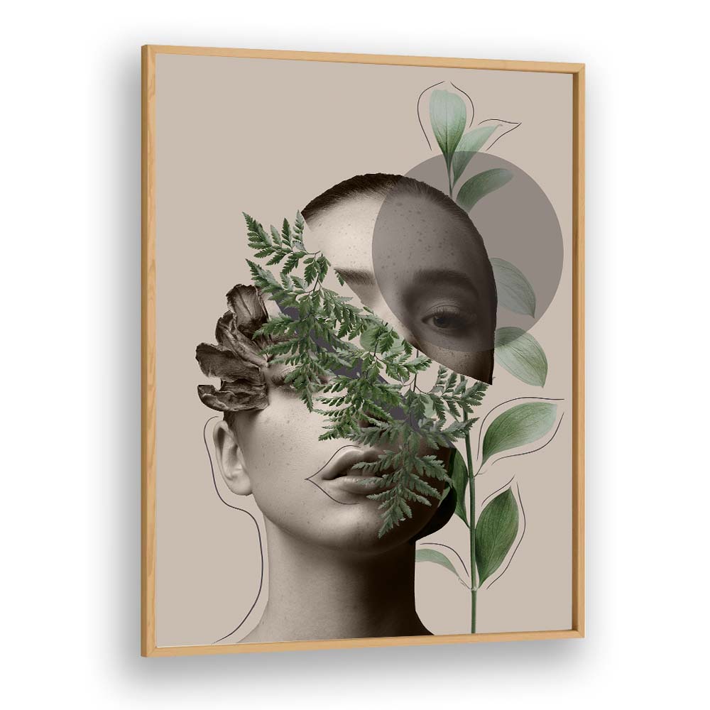 Stunning LILI III, PORTRAITS artwork featuring abstract emotional expressions and botanical elements for captivating decor.