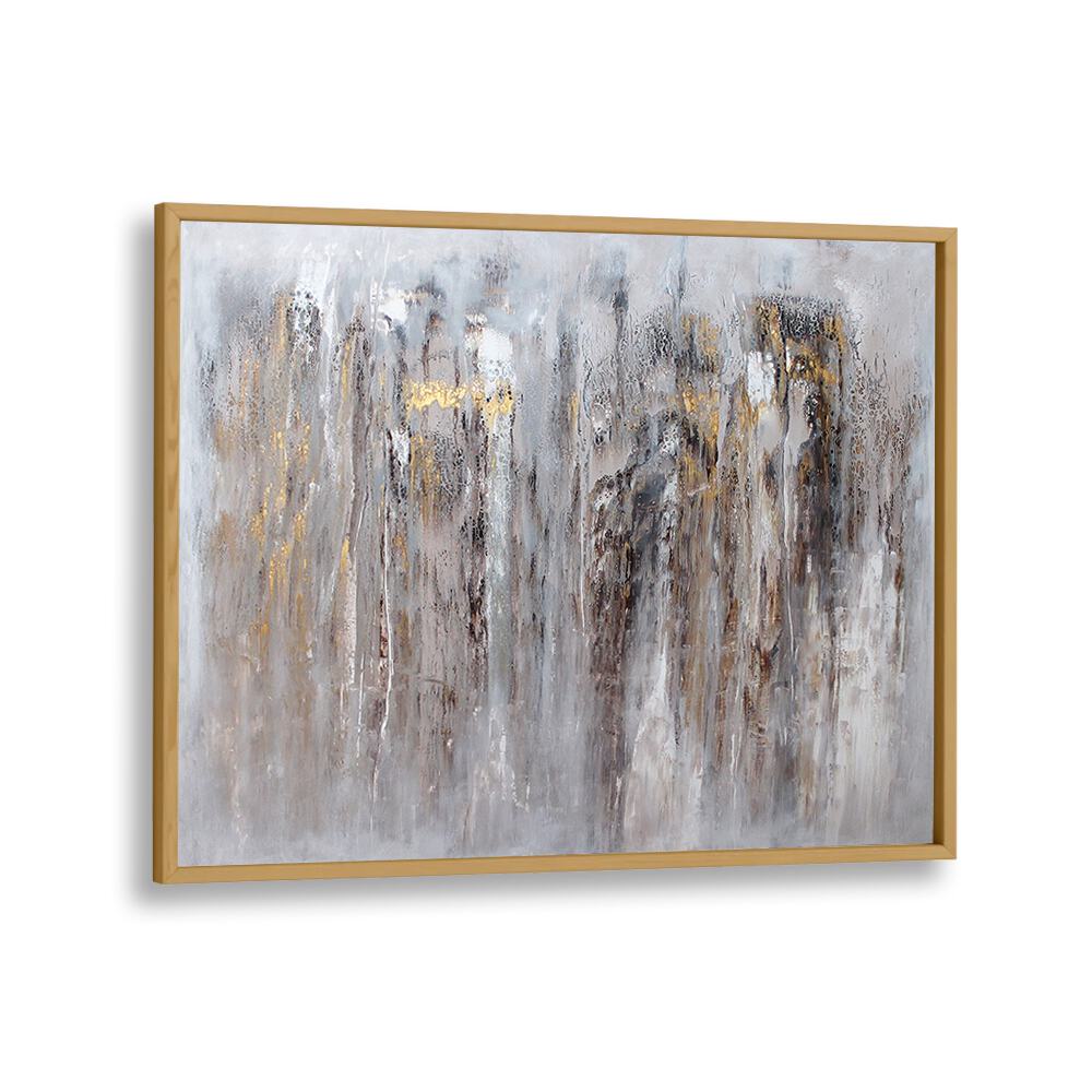 LEO, ABSTRACT PAINTINGS features a stunning textured design with neutral tones and gold accents for elegant decor.