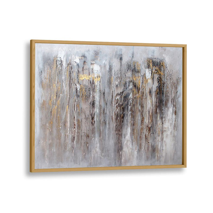 LEO, ABSTRACT PAINTINGS features a stunning textured design with neutral tones and gold accents for elegant decor.