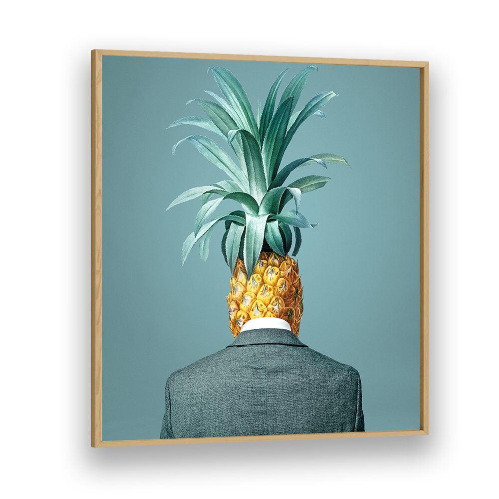 MAN WITH PINEAPPLE HEAD
