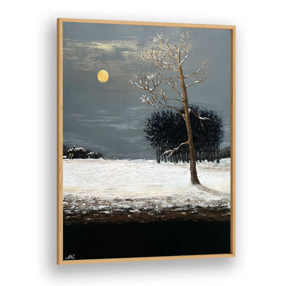 ON THE OUTSKIRTS OF A SNOWY EVENING FOREST