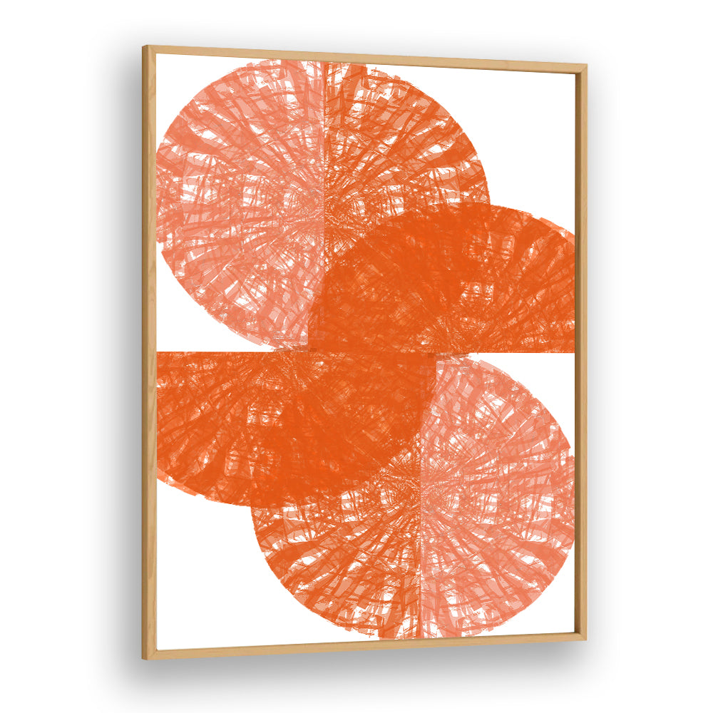 Vibrant ORANGE CIRCLE FANS I, ABSTRACT PAINTINGS, perfect for adding modern flair to any space. Enhance your decor!
