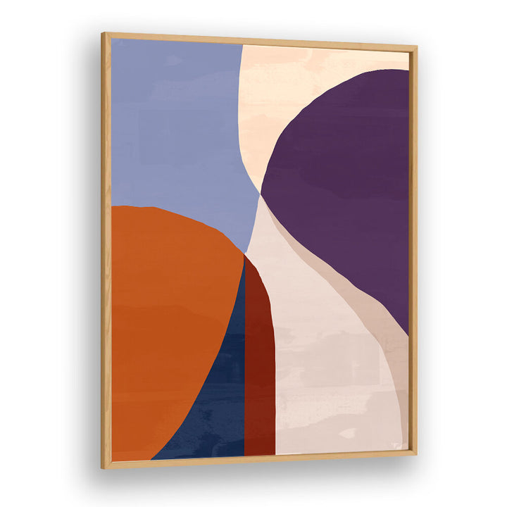 ORGANIC FORMS IN EARTHY AND BLUE TONES , ABSTRACT PAINTINGS