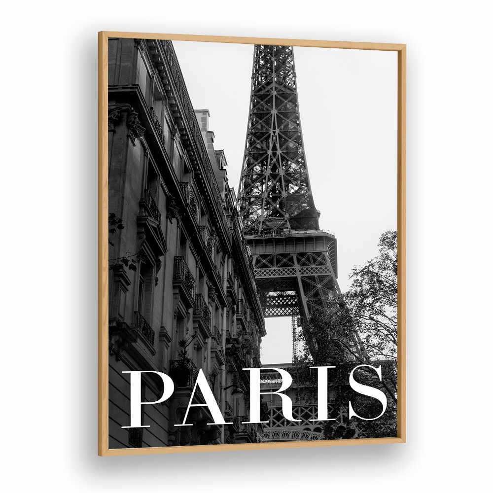Elevate your decor with PARIS TEXT I, TRAVEL POSTERS featuring the iconic Eiffel Tower and Parisian architecture.