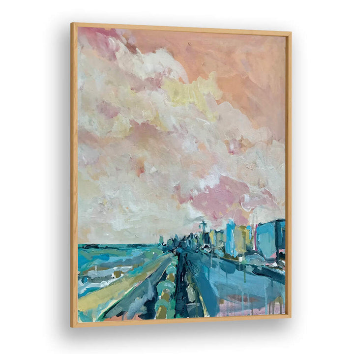 Pastel Skyline Drift landscape paintings offer a serene view, perfect for enhancing your living space with charm.