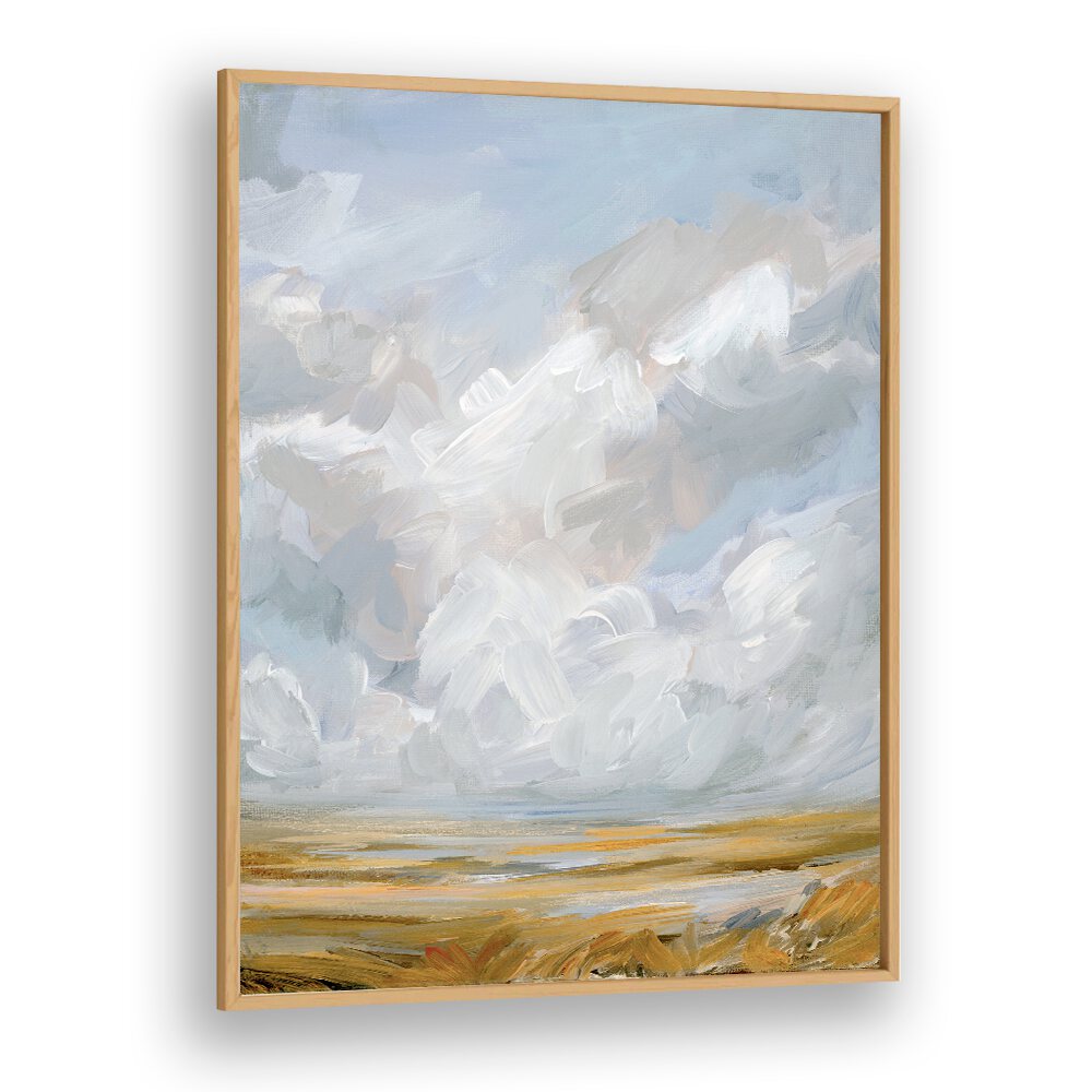 PRAIRIE SKY, ABSTRACT PAINTINGS showcases tranquil skies and fields, perfect for enhancing any elegant space.