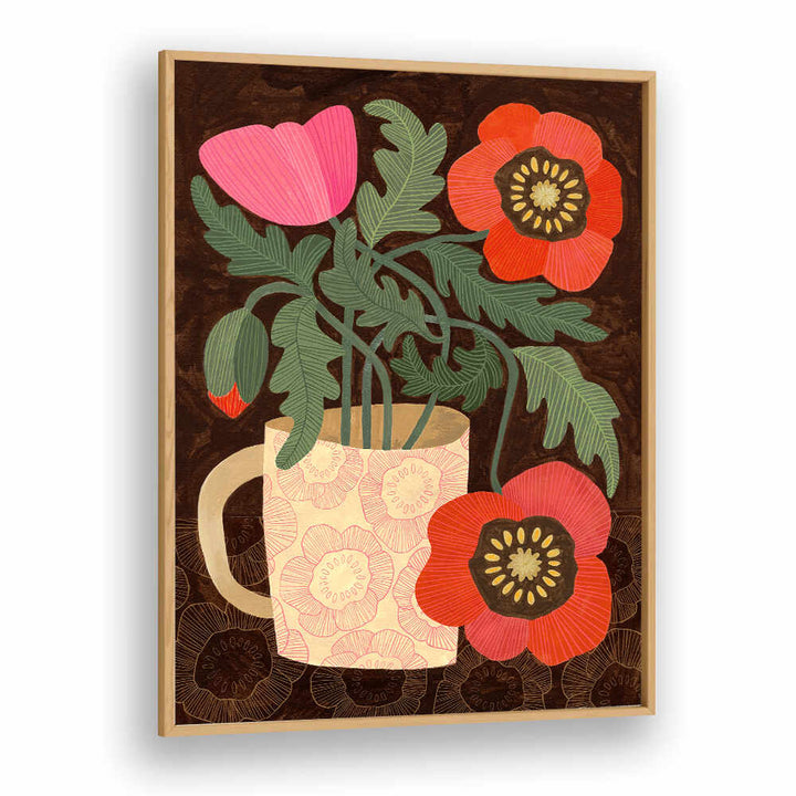 RED POPPIES IN A MUG