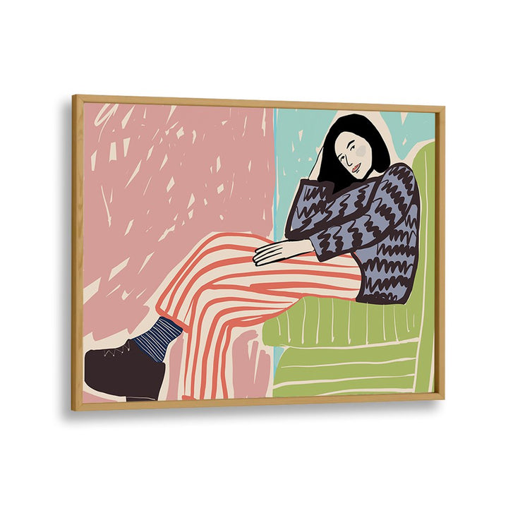 RELAXED WOMAN SITTING