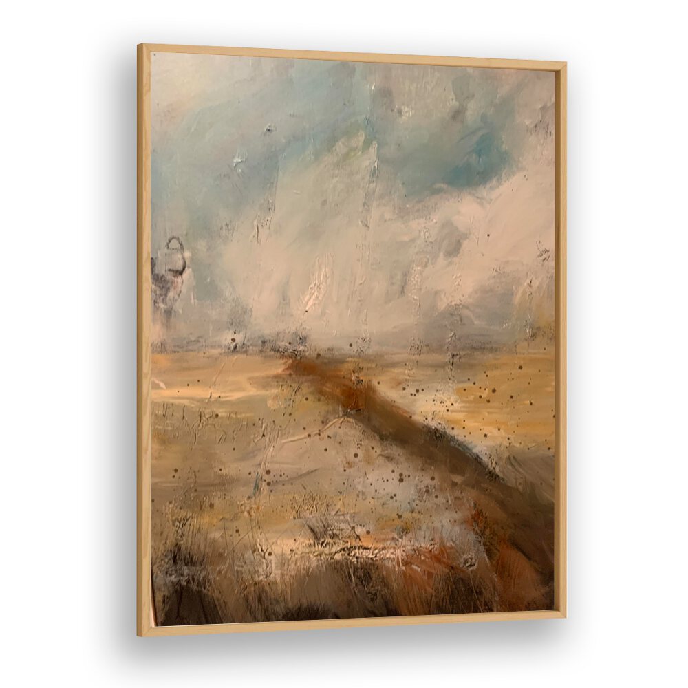 Abstract ROAD, LANDSCAPE PAINTINGS showcasing a serene path and natural hues, perfect for enhancing your space.
