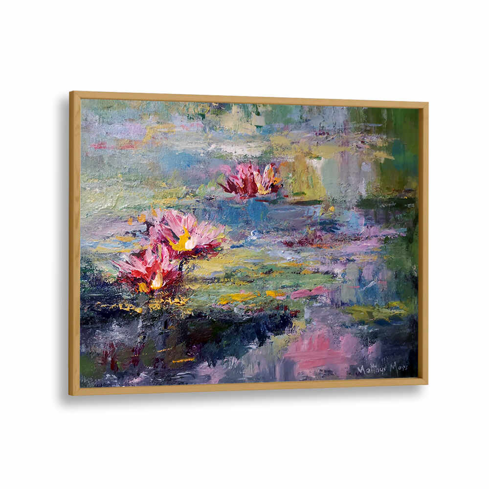 SACRED POND , FLORAL FLOWER PAINTINGS