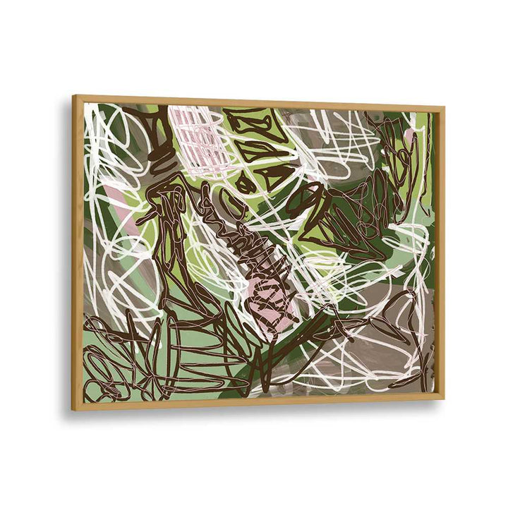 SCRIBBLED GREEN ABSTRACT
