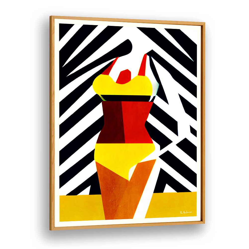 Vibrant BIKINI SUNSHINE DAYS, BEACH PAINTINGS capturing summer energy and warmth for your living space.