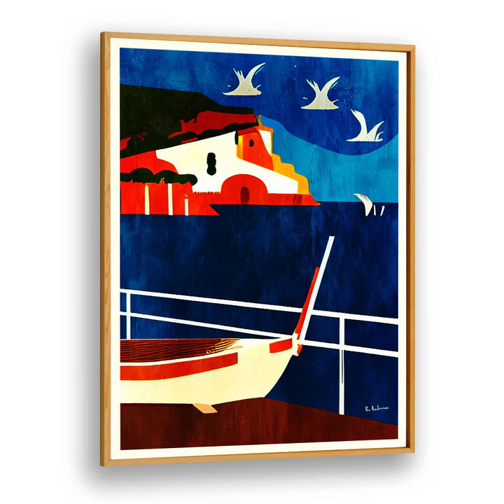 Vibrant LA CORSE, BEACH PAINTINGS showcasing a serene coastal scene, perfect for enhancing any living space.
