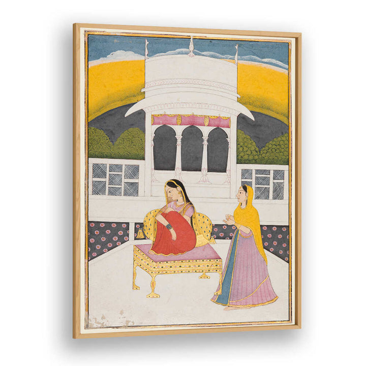 QUIET LONGING IN THE PAVILION , INDIAN ART PAINTINGS