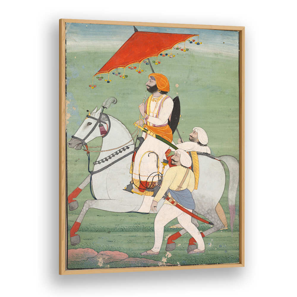 ROYAL PROCESSION UNDER THE CANOPY , INDIAN ART PAINTINGS