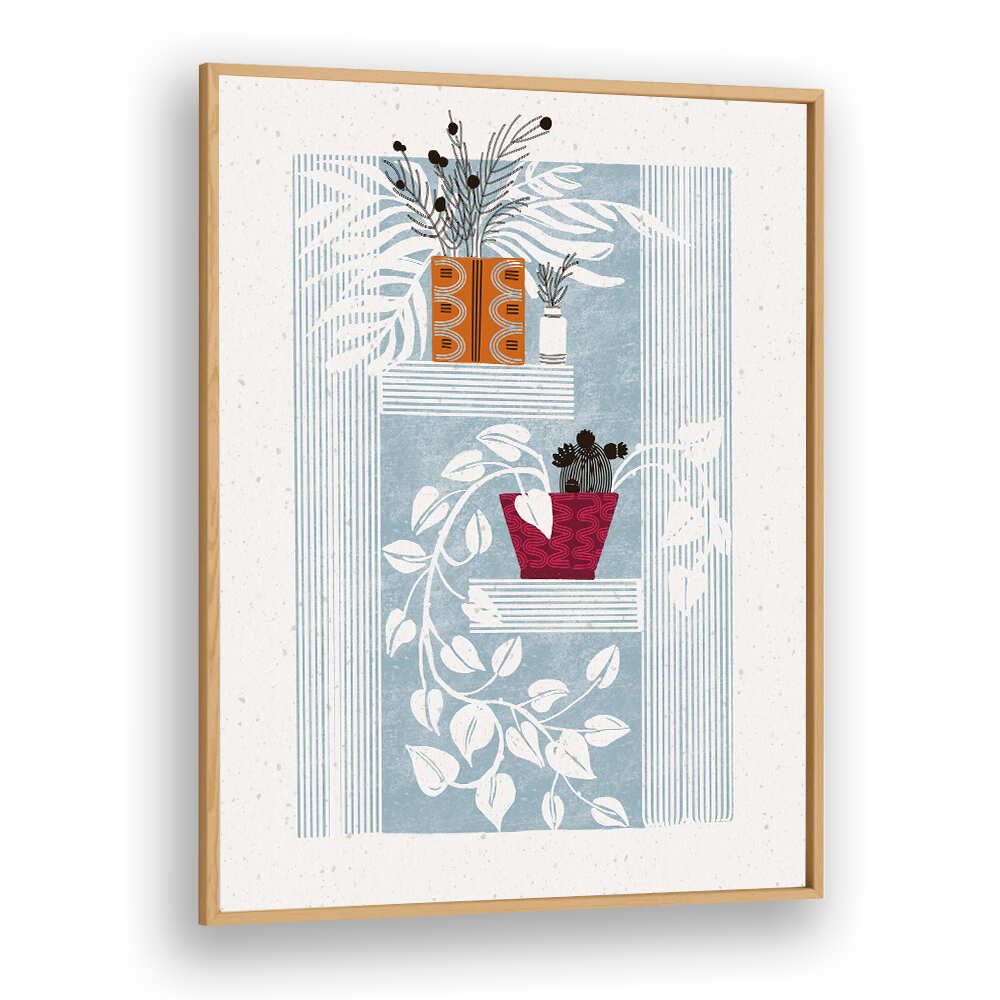 SHELVED SERENITY , FLORAL FLOWER PAINTINGS