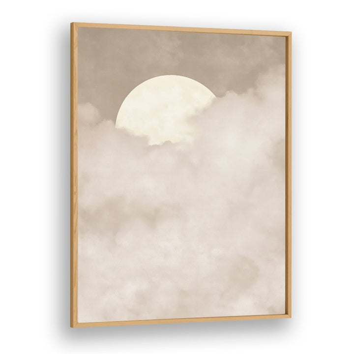 SOFT MOON ABOVE CLOUDS