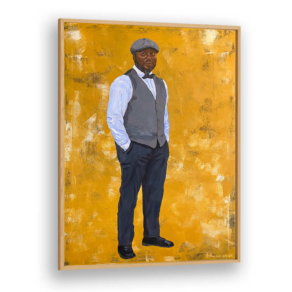 STYLISH MAN IN A CLASSIC OUTFIT , PORTRAITS & FIGURATIVE ILLUSTRATIONS