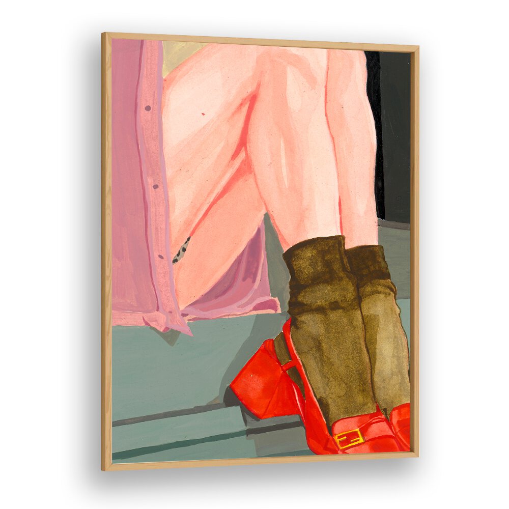 Stylish depiction of THE WAITING GIRL, FASHION POSTERS showcasing elegance and charm for any modern space.