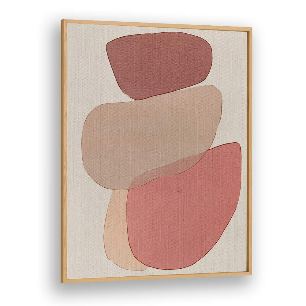 TRANSLUCENT SHAPES IN SOFT PINKS AND REDS II , BOHO ART PAINTINGS