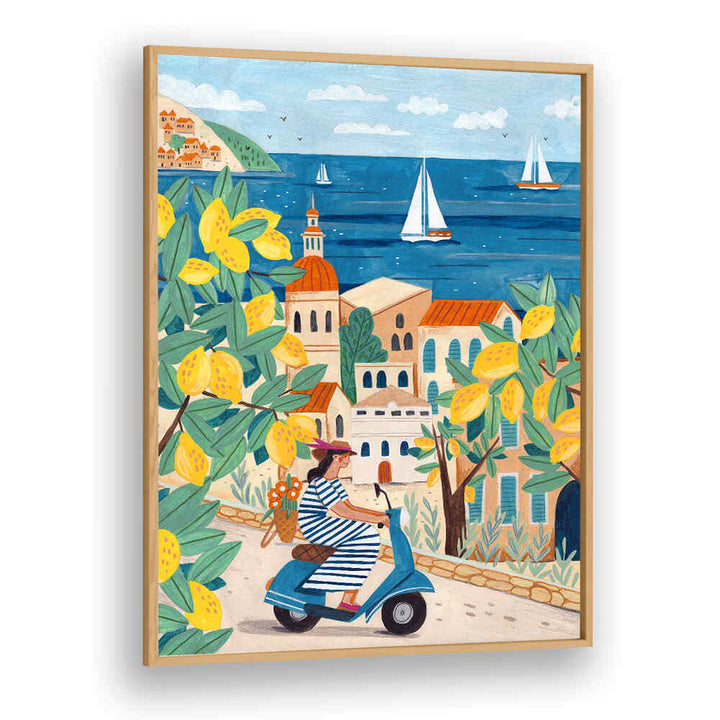 WOMAN ON THE AMALFI COAST , TRAVEL POSTERS