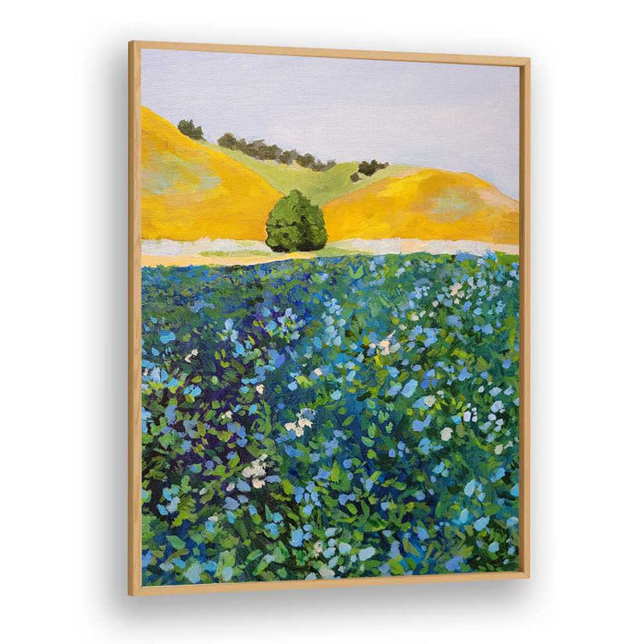 VIBRANT BLUE FLOWER FIELD