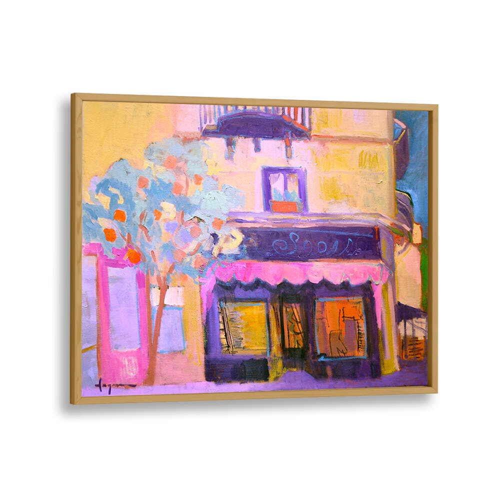 VIBRANT CAFE╠ü SCENE , LANDSCAPE PAINTINGS
