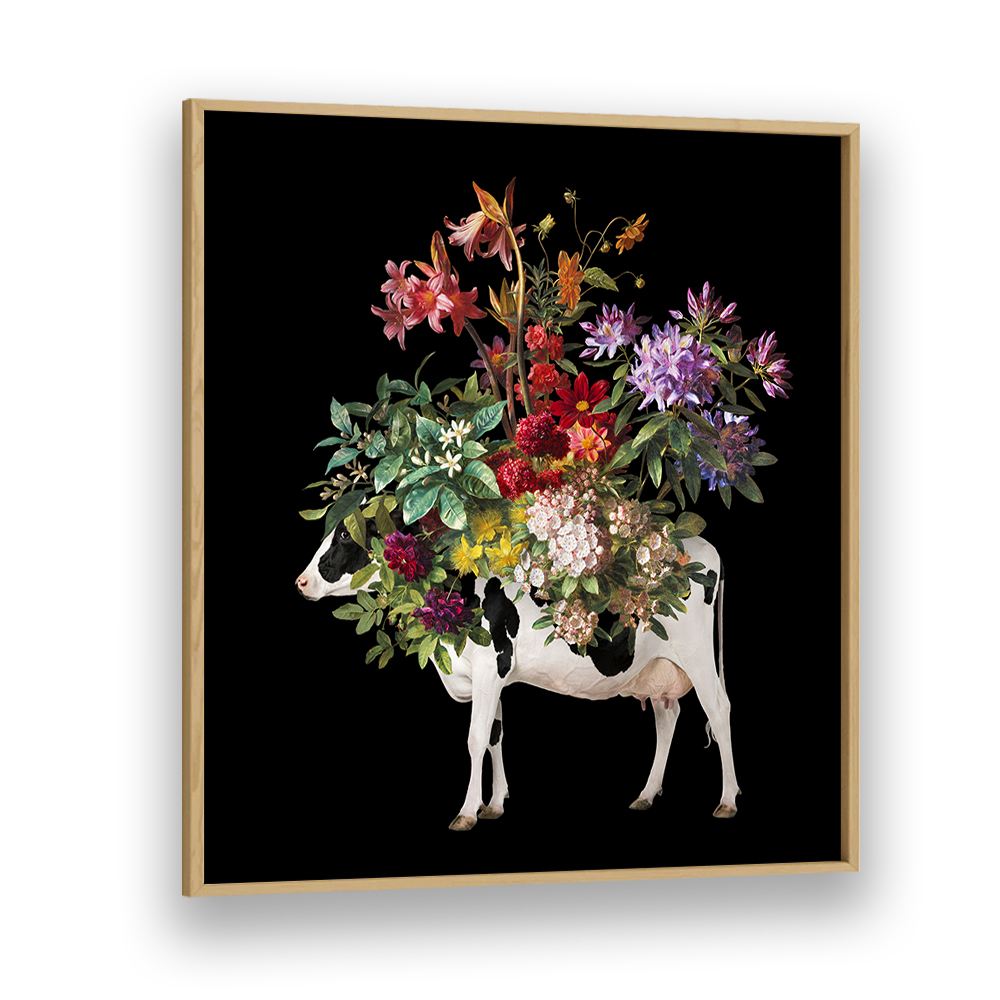 VIBRANT FLORAL COW