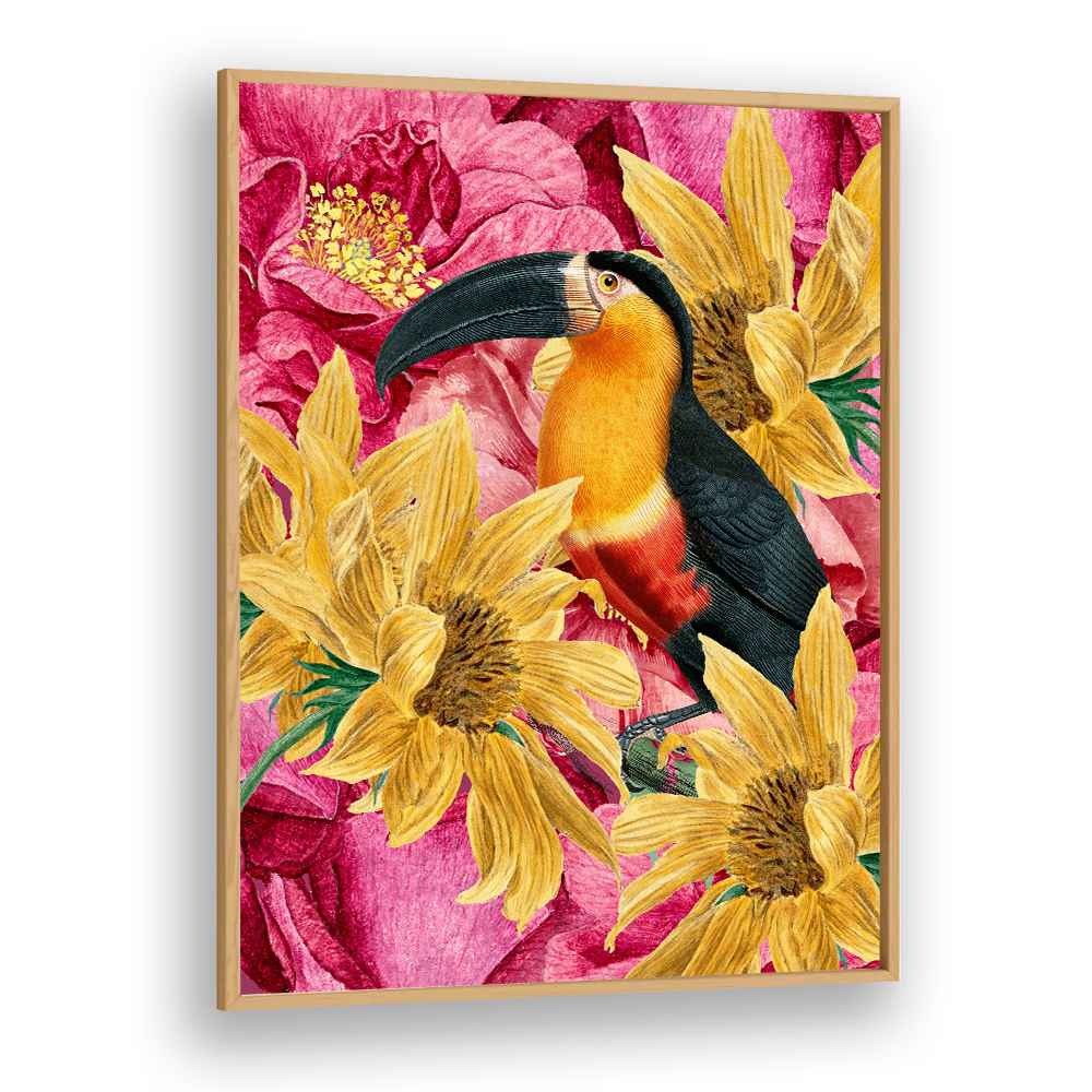 VIBRANT TOUCAN AND FLOWERS
