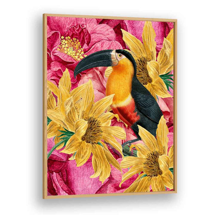 VIBRANT TOUCAN AND FLOWERS