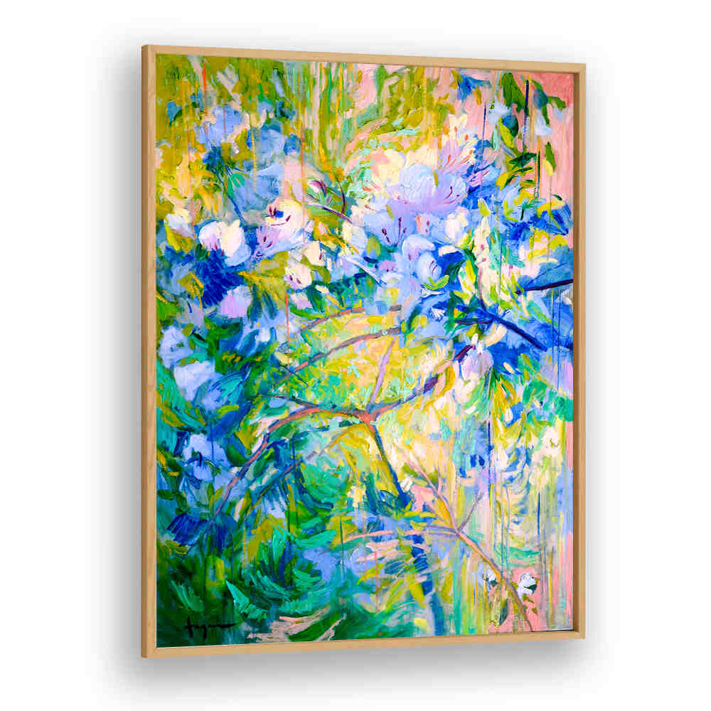 VIVID COLORS AND DELICATE PETALS II  , ABSTRACT PAINTINGS