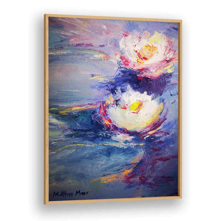 WATER LILIES , FLORAL FLOWER PAINTINGS