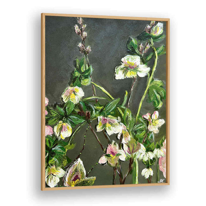 WHITE AND PINK FLORAL PAINTING
