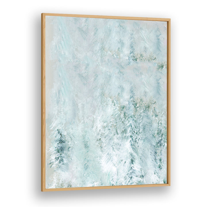 Serene abstract art, WINTER WHITE FOREST I , ABSTRACT PAINTINGS, perfect for adding tranquility to your decor.