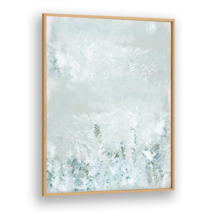 Serene WINTER WHITE FOREST II, ABSTRACT PAINTINGS capture tranquility of snow-covered woodlands, perfect for your decor.