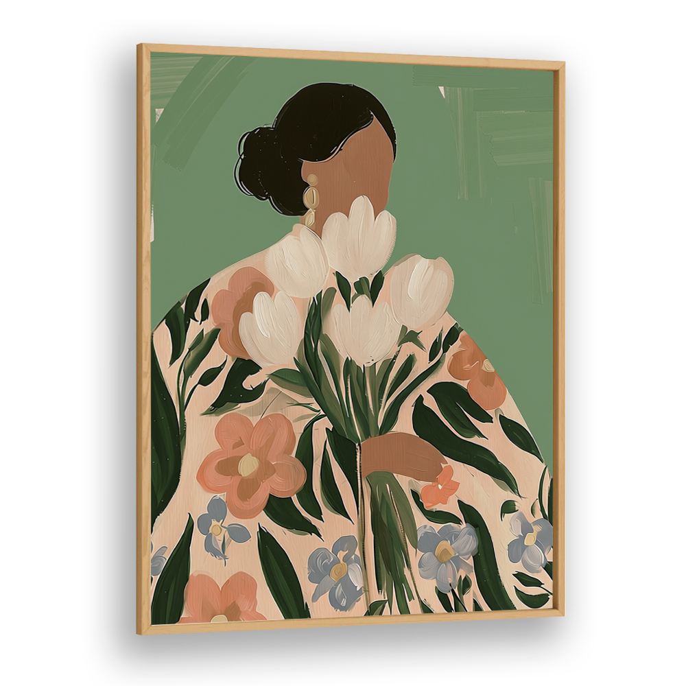 WOMAN WITH TULIPS