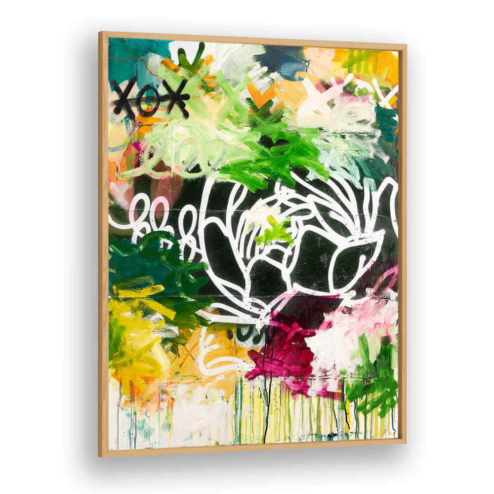 XO GREEN FLOWER , ABSTRACT PAINTINGS