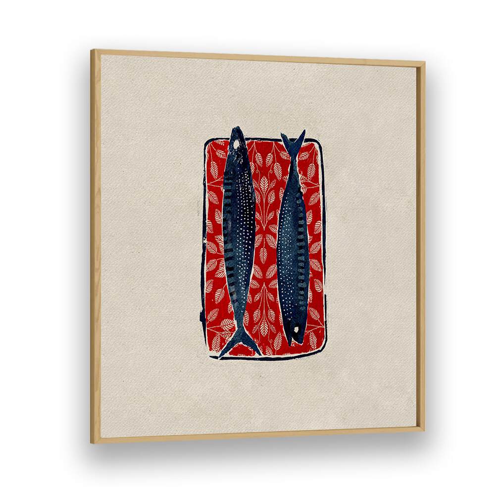 SARDINE IN RED, KITCHEN POSTERS showcase gourmet seafood art, perfect for enhancing your kitchen's aesthetic.