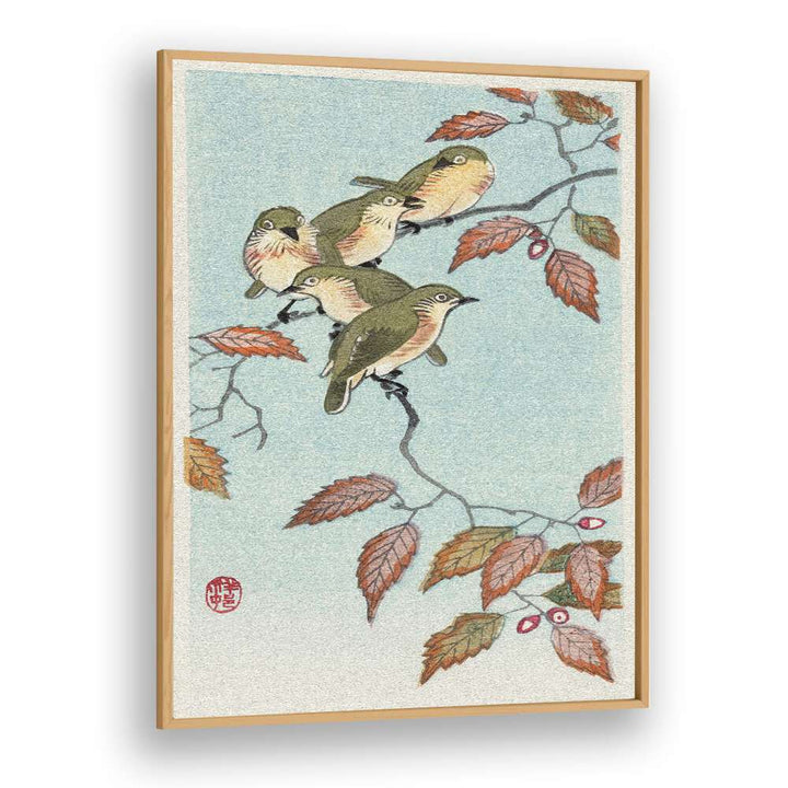 BIRDS ON A BRANCH (1900 - 1936) , JAPANESE PAINTINGS , JAPANESE ART PRINTS