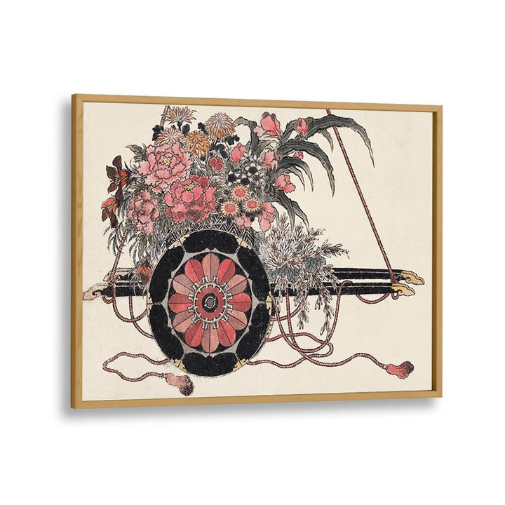 FLOWER CART FROM ALBUM OF SKETCHES (1814) VINTAGE JAPANESE WOODBLOCK PRINTS BY KATSUSHIKA HOKUSAI, JAPANESE PAINTINGS